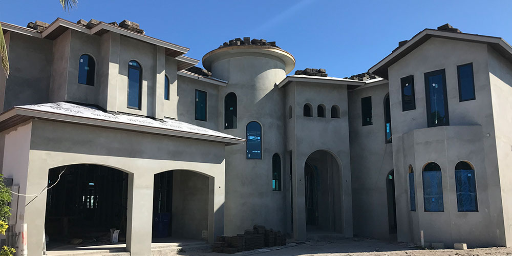 Impact windows on a new construction home