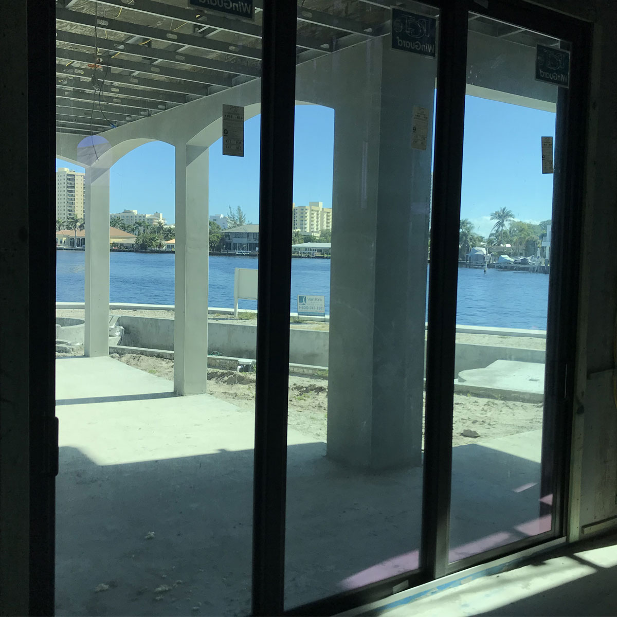 Modern home with hurricane impact entry door - hurricane impact doors near me