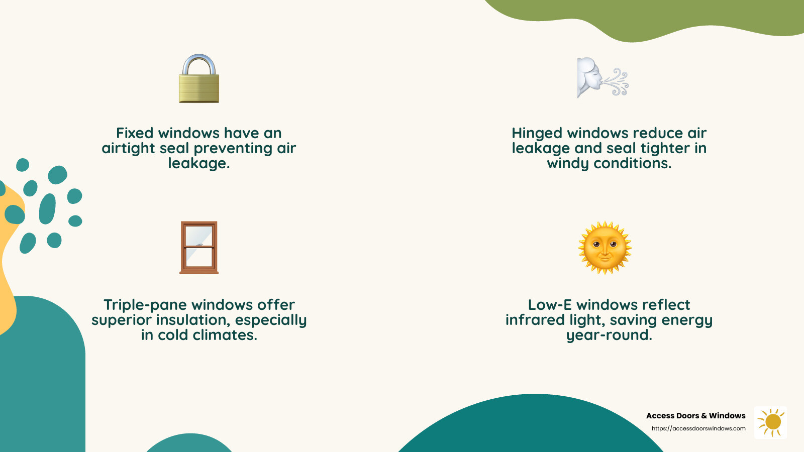 ENERGY STAR certification ensures windows meet climate-specific efficiency standards. - energy-efficient window options infographic 4_facts_emoji_nature