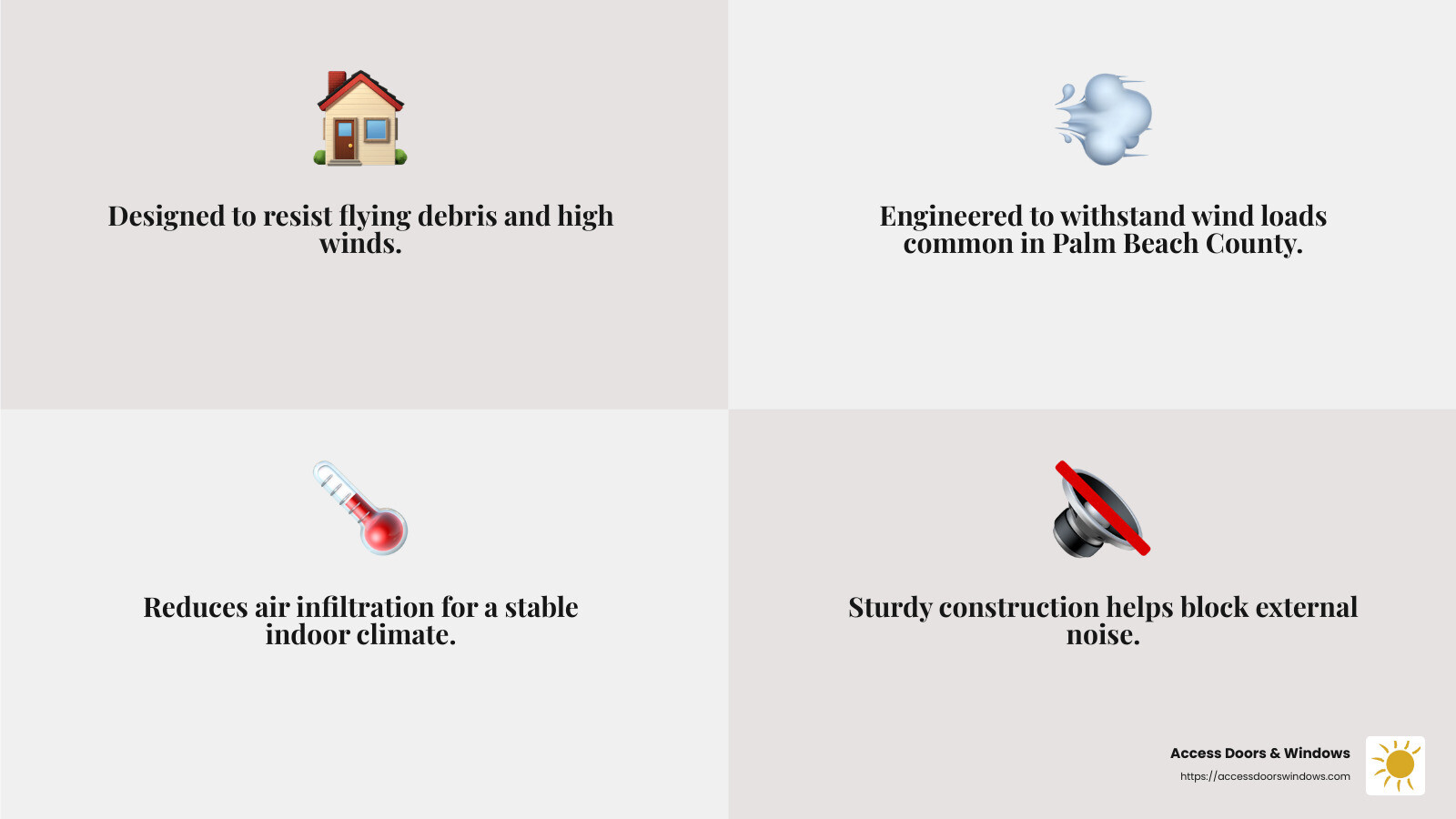 Hurricane window benefits infographic - palm beach hurricane windows infographic 4_facts_emoji_grey