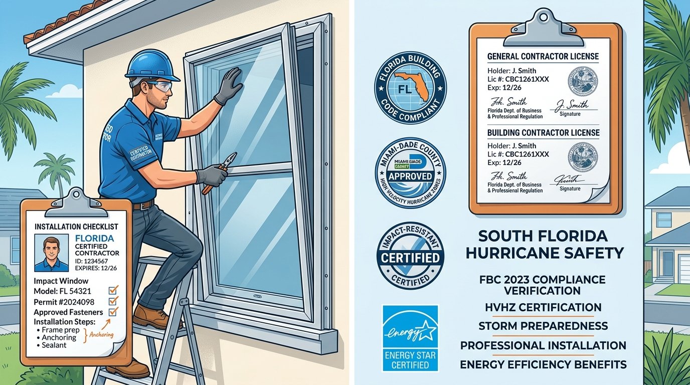 Why Professional Licensing Matters for Impact Window Installation