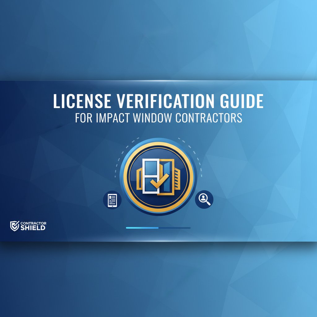 License Verification Guide for Impact Window Contractors