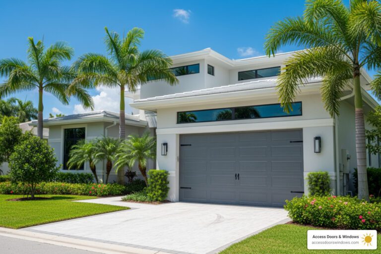 Glass garage door installation
