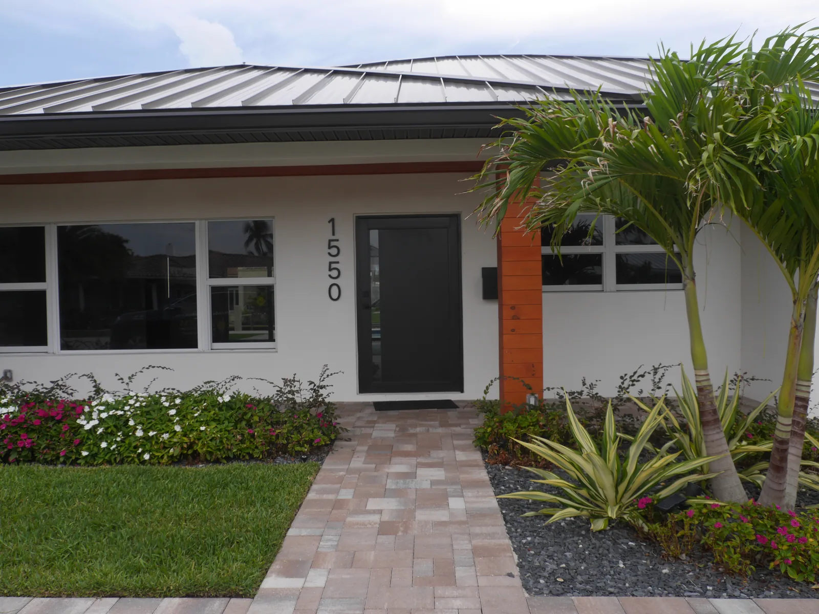 Installed impact front door